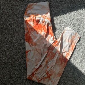 Balance Athletica Orange Tie Die Leggings